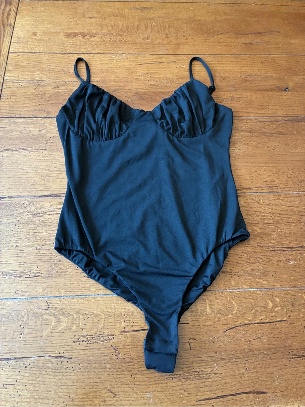 Princess Polly Black Ruched Bust Bodysuit